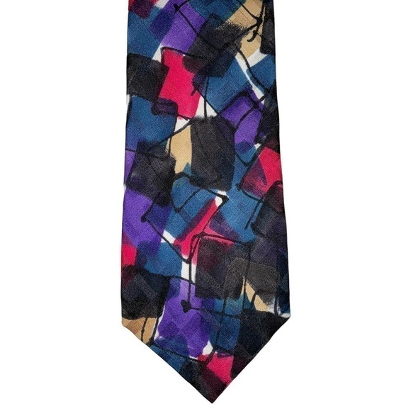 Robert Daskal Men’s 100% Silk Tie. Hand painted. NWOT Made in U.S.A - Picture 6 of 14